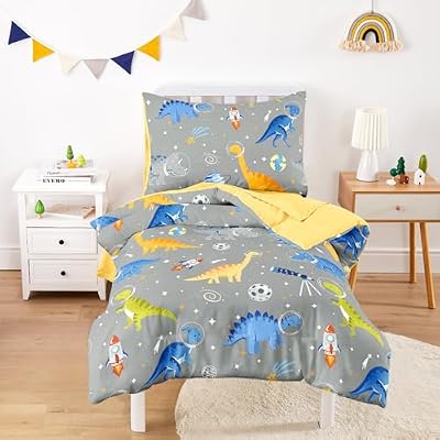 Space Dino Rocket Toddler Bedding Set