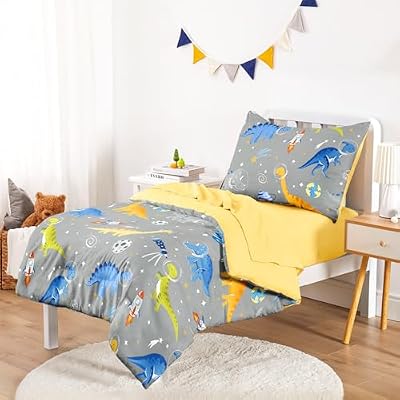 Space Dino Rocket Toddler Bedding Set - view 2