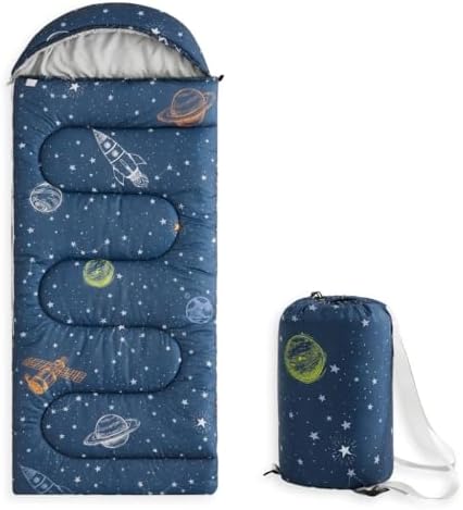 Wake In Cloud Space Rocket Kids Sleeping Bag