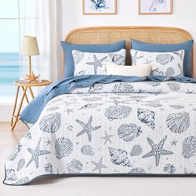 Starfish Seashell Quilt Set