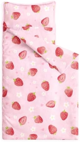Wake In Cloud Strawberry Flowers Toddler Nap Mat