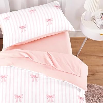 Striped Bow Toddler Bedding Set - view 3