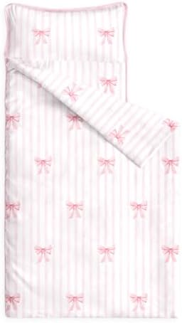 Wake In Cloud Striped Bows Toddler Nap Mat