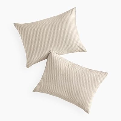Tan Washed Cotton Pillowcases (Set of 2) - view 2