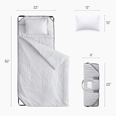 Ticking Stripe Cot Nap Mat - view 2