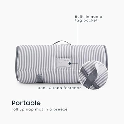 Ticking Stripe Toddler Nap Mat - view 3
