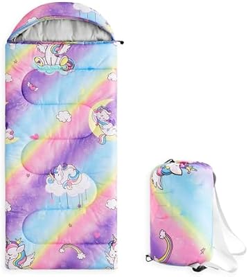 Unicorn Rainbow Hearts Sleeping Bag