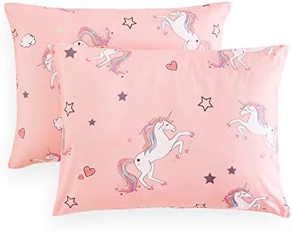 Wake In Cloud Unicorn Stars and Hearts Pillowcases