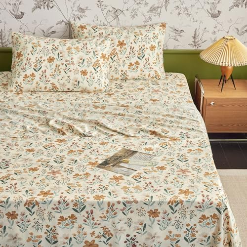 Wake In Cloud Vintage Cottagecore Flower Sheet Set