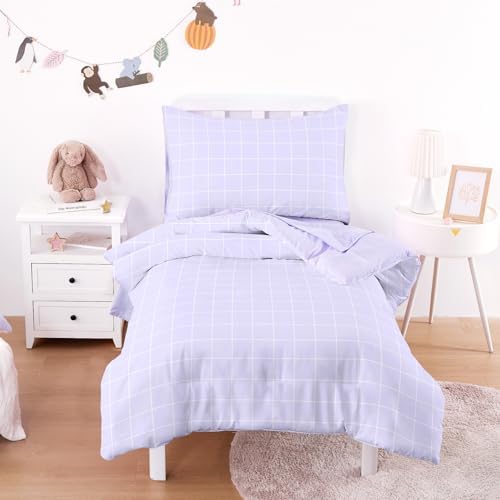 Wake In Cloud Vintage Plaid Toddler Bedding Set