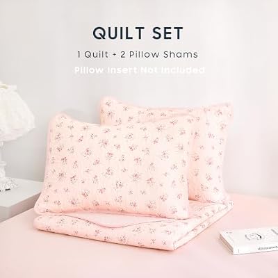 Vintage Rose Cotton Quilt Set - view 2