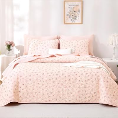 Vintage Rose Cotton Quilt Set - view 3