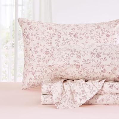 Vintage Toile Cotton Sheet Set