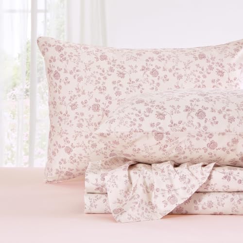 Wake In Cloud Vintage Toile Cotton Sheet Set