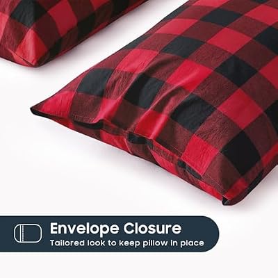Washed Cotton Buffalo Check Pillowcases - view 3