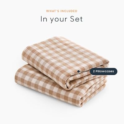 Washed Gingham Cotton Pillowcases - view 4
