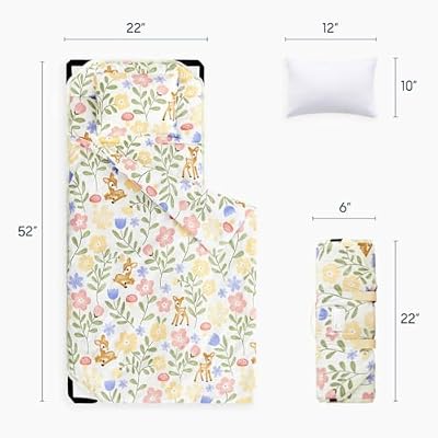 Woodland Deer Floral Cot Nap Mat - view 2