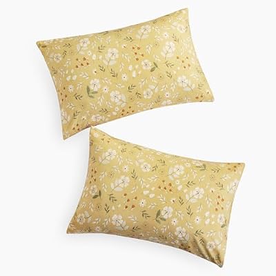 Yellow Flower and Leaf Pillowcases - view 2