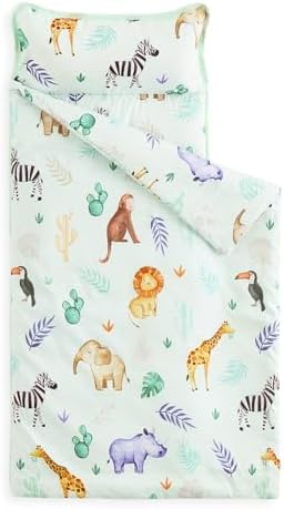 Wake In Cloud Zoo Animals Toddler Nap Mat